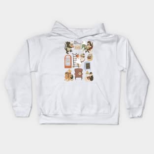 book shoppe cats Kids Hoodie